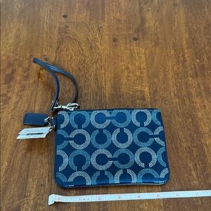 NWT Coach Navy Blue Wristlet
